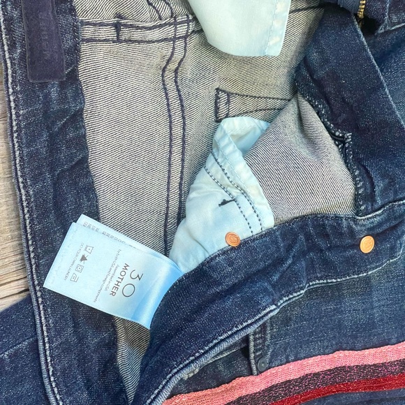 MOTHER The Looker - High Waisted - Here Kitty,Kitty Glitter Racer jeans (sz30) - Picture 9 of 15